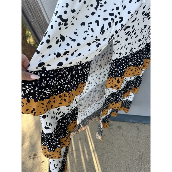 NWT Les Serein Stitch Fix Bohemian Maxi Tiered Ruffle Dress, Off-shoulder Sz M - Picture 5 of 8